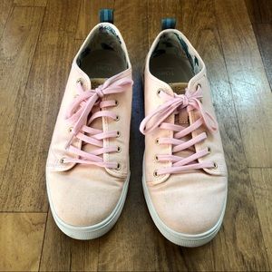Toms coral pink TRVL LITE canvas shoe